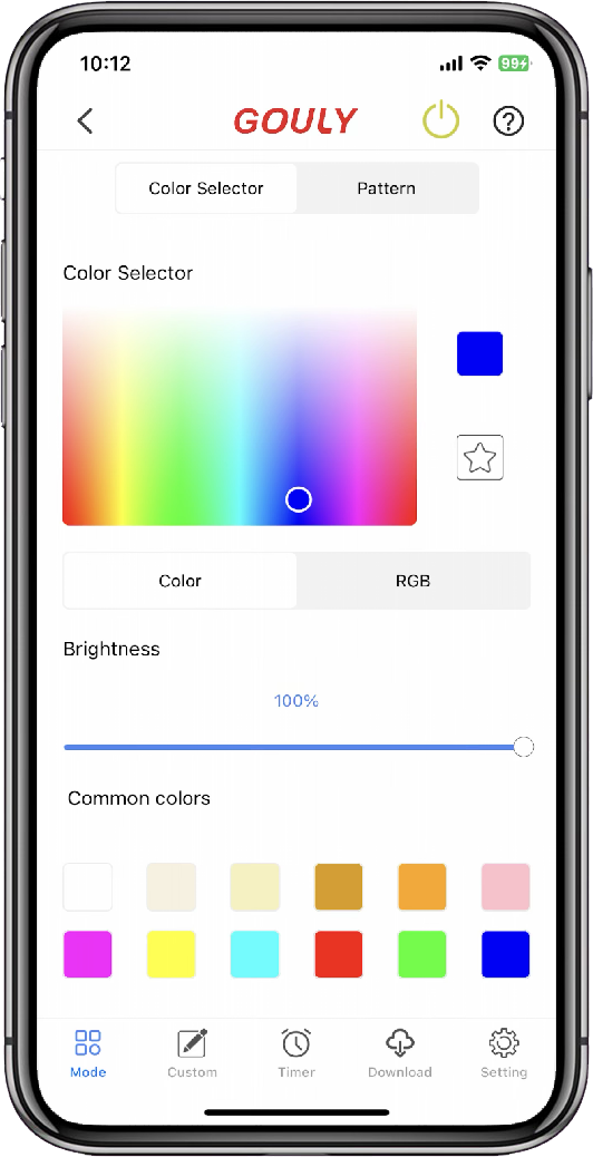 Gouly app on a phone
